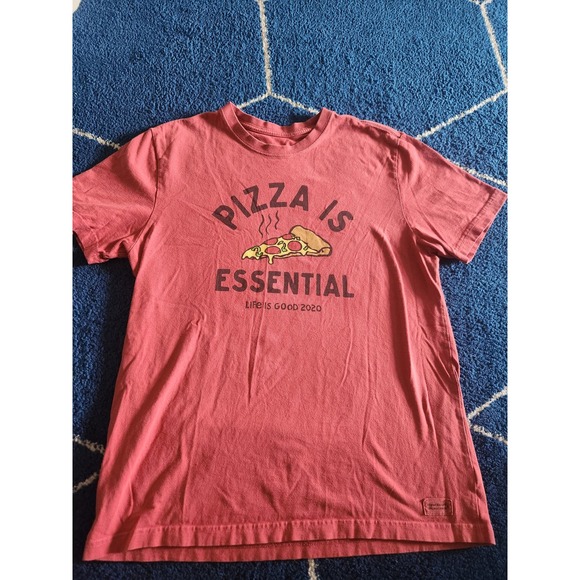 Life is Good Pizza is Essential Mens M - Picture 1 of 7